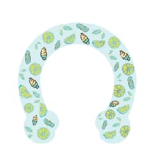 ネッククーリングチューブ、クーリングネックラップ、ネックアイスパックラップジェル 暑い夏や野外活動のために、ウェアラブル 再利用可能な個人的熱フラッシュフリーザーエアコン温度を下げる装置 (Medium, 太陽)