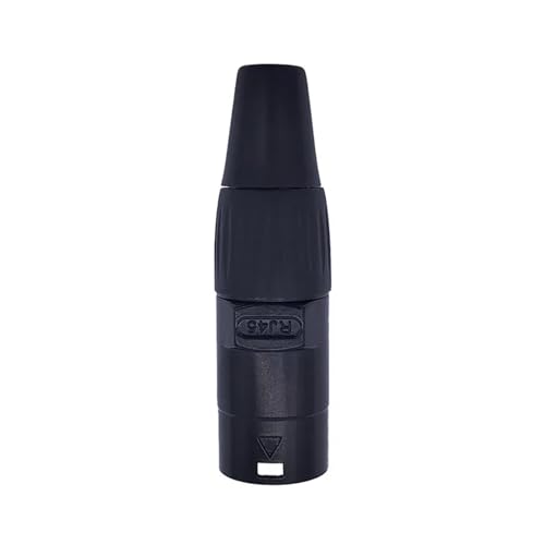 Conector RJ45 de red 8p8c con chasis plateado para panel de enchufe D Ethernet duradero 4