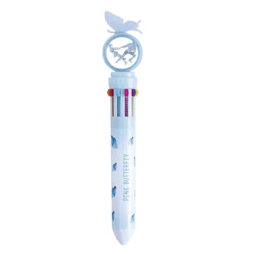 Stylo à bille rétractable multicolore au design double wordcloud, un cadeau idéal pour l'hiver
