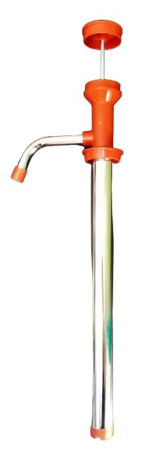 Image of Stainless Steel Manual Hand Oil Pump | 15L Tin Can Pumping Machine | Fuel Transfer Pump | Oil Dispenser & Remover | Automatic Fluid Extractor for Kitchen | Garage & Workshop Use (Pack of 1)