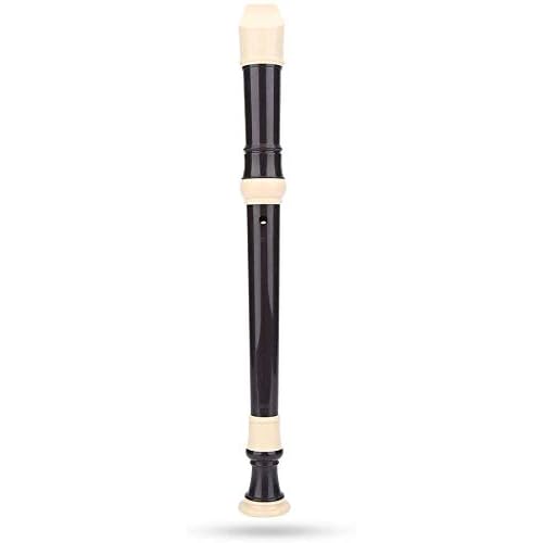 Grabadora de soprano, llave de 8 orificios de flauta de soprano ABS con varilla de limpieza y bolsa de almacenamiento Instrumento musical (Estilo aleman)
