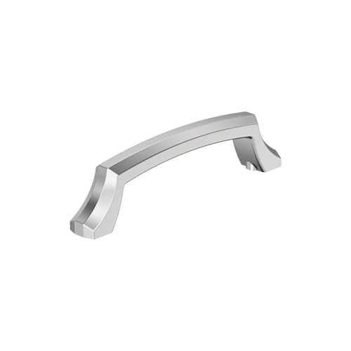 Amerock Bellamy 3-3/4 inch (96mm) Center-to-Center Polished Chrome Cabinet Pull, BP3668826