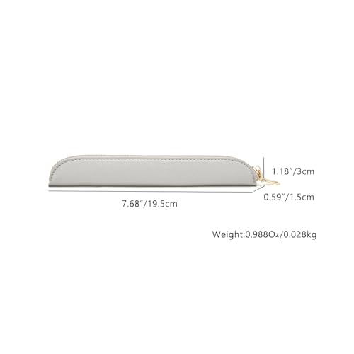 Image of Slim Pencil Case Skinny Pen Case Pen Pouch (FL Pearl Silver)