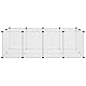 vidaXL Kleintierkäfig Transparent 144x74x46,5cm PP Stahl Haustierkäfig Gehege