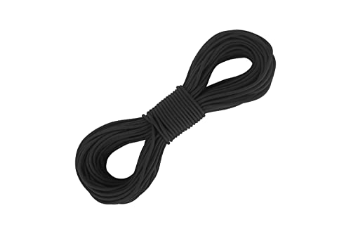 Image of 550 para Cord Parachute Survival Cord Rope Spec Type III 7 Strand Paracord Rope, Military Grade Nylon 4mm Diameter (Black, 10)