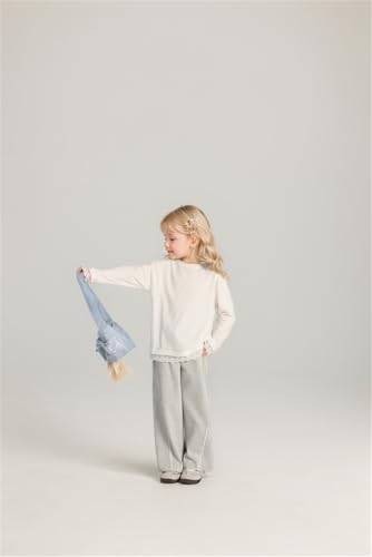 Girls Summer Short Sleeve Shirts Lace Casual Cute Crew Neck Solid Color Blouses4