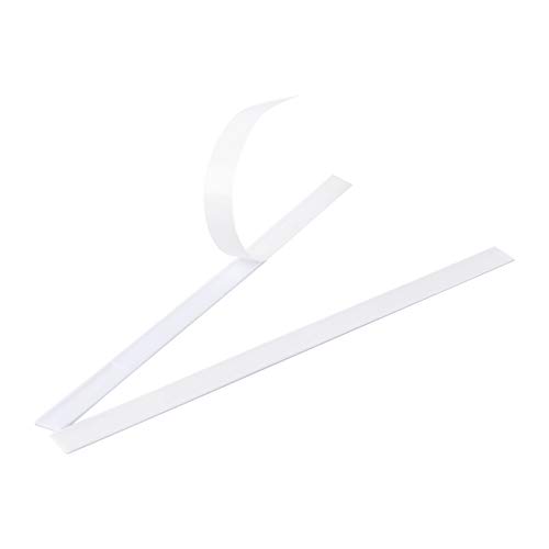 Eeoyu 50 Pieces Peel and Stick Tin Ties for Nose Clip Crafts, Coffee Bags, Bread Bags, 5.5 Inch (White)