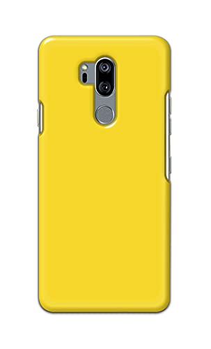 Image of Printed Hard Back Cover Case for LG G7 ThinQ | LG G7 Plus Back Cover (Plain Yellow) -1803