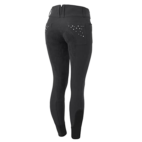 Emma Womens Classic Full Seat Breeches with Crystals - Black - 24