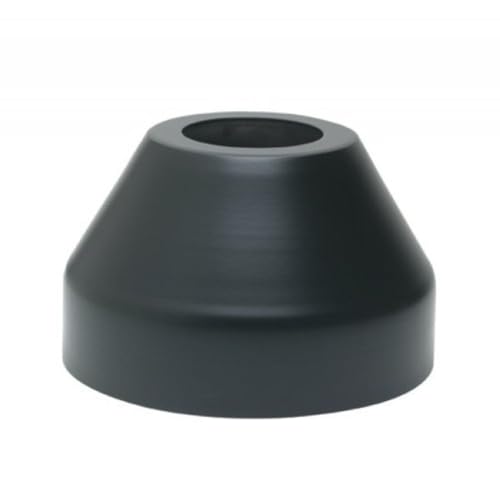 Solus SB-2410-BK Base Cover for Standard 3â€ Outdoor Light Post, Decorative Die Cast Aluminum, Hides Surface Mount, Black, Single Pack