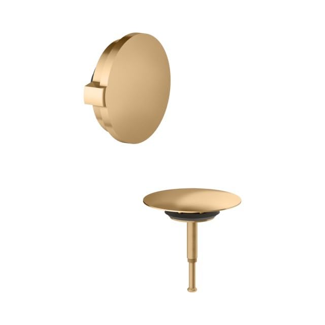 Placa de cubierta KEUCO para conjunto de desagüe y rebosadero de bañera, 59930250070, Color: latón cepillado