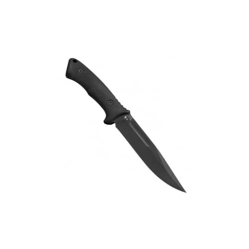 Spartan Blades Harsey Fighter SBSL006BK Fixed Blade Knife 6.125-Inch 1095 Cro-Van Spear Point Blade Black Powder Coat Retention Sheath Made in USA