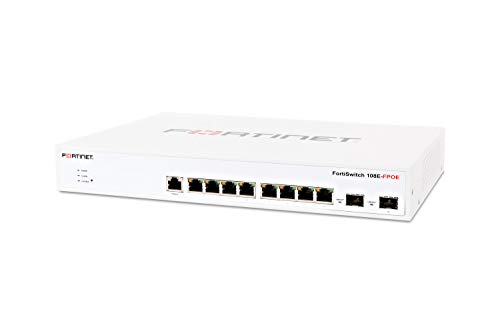 Image of FORTINET FortiSwitch 108E-FPOE Ethernet Switch - 8 Ports - Manageable - 2 Layer Supported - Modular - 2 SFP Slots - Twisted Pair, Optical Fiber - 1U High - Desktop, Rack-mountable, Standalone
