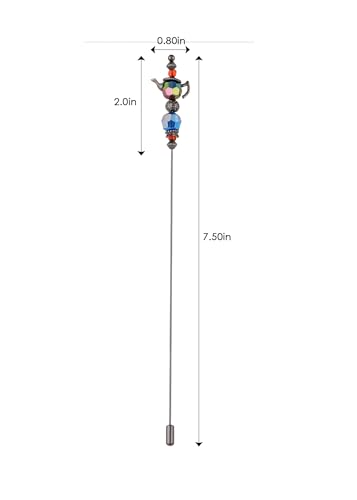 Image of Alilang Gold Magic Lamp Hat Pin Retro Long Handle Hat and Lapel Pins with Flexible Bendable Design on Hats, Scarves, and Suits
