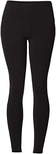 Energy Zone Women's Cotton Stretch High Waist Ankle Legging, Deep Black, Medium