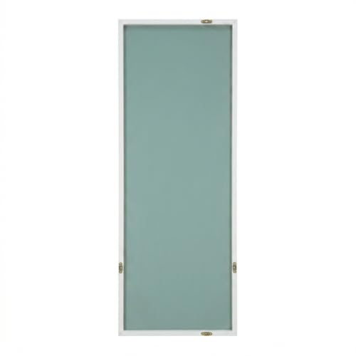 Image of Wakefit Decorative Rectangle Wall Mirror - 47 Inch | Metal Frame Wall Mirror for Living Room Bedroom Entryway Dressing Room Modern Home Decor & Gifting | Agbada White - 18.1x47.6x2 Inch