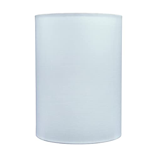 Image of Aspen Creative 31299 Contemporary Drum (Cylinder) Shaped Spider Construction Lamp Shade in White, 8 inch wide (8 inch x 8 inch x 11 inch)