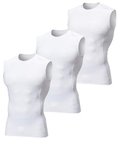 Image of DEVOPS 3 Pack Men's Athletic Compression Shirts Sleeveless
