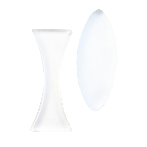 NAMOARLY 2Pcs Optical Lens Transparent Convex Concave Lenses for Physics Experiments High Transparency Long for Classroom Learning Demonstrations