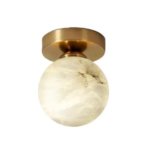 Plafonnier sphérique en marbre de luxe créatif et luminaire décoratif