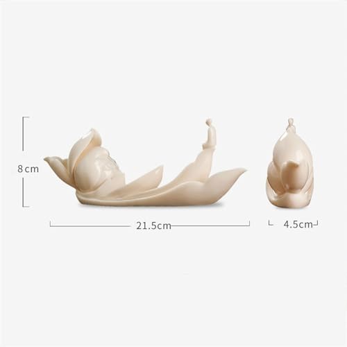 Brûleur d'encens en céramique rétro en forme de lotus - 3