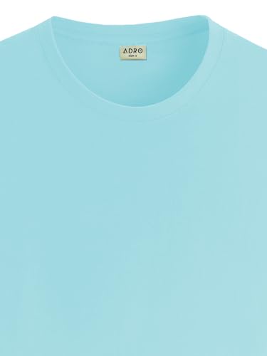 Image of ADRO Men's Cotton Regular Fit Combo Plain Solid T-Shirt Pack of 2
