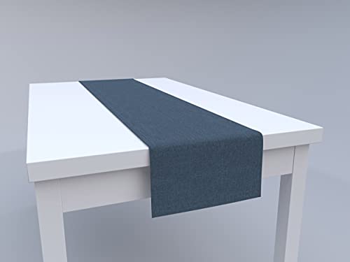 Tom'Shop Tischläufer [ALT Dunkel Blau, 40cm x 120cm] Table Runner Läufer Tisch-Deko Tischband Tafeltuch Tischtuch Tischwäsche Cover