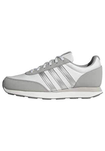 adidas Run 60s 3.0 Lifestyle Running Shoes, Zapatos Mujer, Crystal White/Matte Silver/Grey Two, 39 1/3 EU