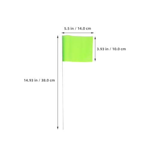Drapeaux extérieurs verts pour marquage topographique sol difficile