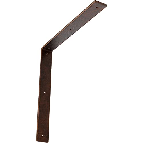 2" W x 16" D x 16" H Hamilton Steel Bracket, Antiqued Copper