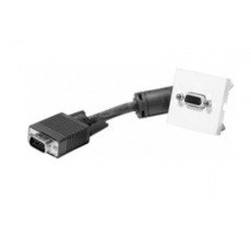 Neklan 2051052 Cavo VGA – Cavo VGA, VGA, D-Sub + 3.5 mm, VGA, D-Sub + 3.5 mm, Maschio/Femmina, Nero, Colore: Bianco