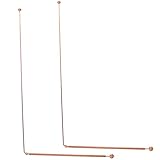 NUOBESTY 2 Stück Wünschelruten aus 999% Kupfer Flexible Detektionsstäbe mit Drehbarem Kopf...