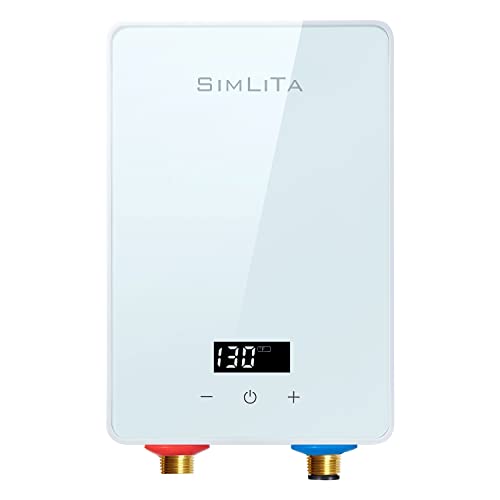 Electric Tankless Water Heater, 6.5Kw 240V On-Demand Hot Water Heater For Shower, Instant Water Heater Digital Display,Point-Of-Use Endless 1.6 Gpm For Kitchen Washing Hand Washing Shower Bathroom #TOP1