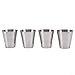 4pcs 30ml Stainless Steel Camping Cups with Leather Storage Case for Outdoor, Picnic, and Travel Drinking - 304 Stainless Steel Set