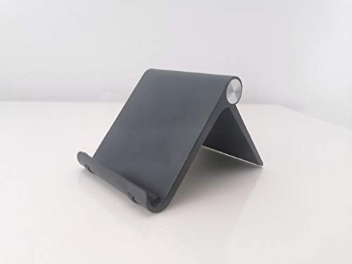 Nuevo Soporte Universal Reforzado Ajustable para Móvil, Lector Libros Electrónico, Tablet 4”-7,2” Multiángulo 0-100 grados,Diseño de Mesa,Apple (Iphone-Ipad) Samsung Huawei Xiaomi (Color Negro) )