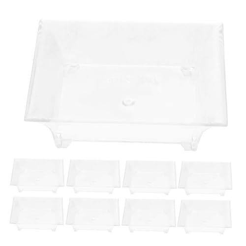 HOUDERCO 50個 使い捨てサービングトレイ 軽量透明プレート パーティー バーベキュー用 デザート クッキー スナックに 食品対応でケータリン