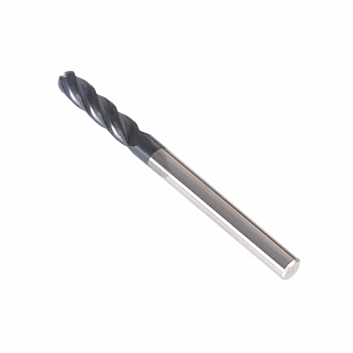 Image of kimllier 5Pcs 1 /8 Inch 4 Flute Ball Nose Carbide End Mill, Tialn Coated 1-1 /2 Inch Overall Length