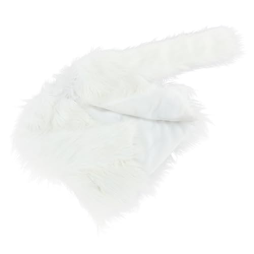Manteau fausse fourrure blanche LED veste lumineuse pour vos fêtes d'Halloween et soirées d'hiver