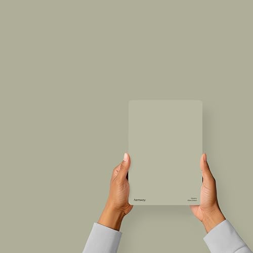 Hemway Olive Green Peel & Stick Sample Interior Paint | A5 Accurate Colour Swatch, Mess-Free Alternative to Paint Tester Pots, Easy To Use, Eco-friendly, for Kitchen Bathroom Living Room