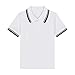 Boys School Uniform Short Sleeve Shirt Kids Color Block Button Closure Collared T Shirt Striped Cute Shirt 2-15 Years