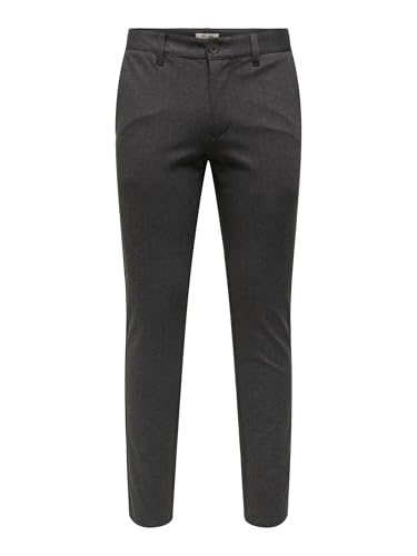 Only & Sons Onsmark Slim Check 020960 Trousers, Coffee Bean, 29 W/30 L