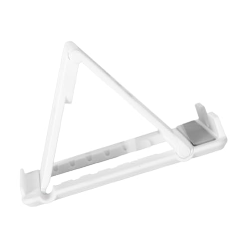 Angoily Portable Phone Holder Stand Desktop Phone Bracket for Smartphones Tablets Hard Plastic for Office Home Use Reduces Neck Strain While Watching Movies White