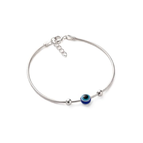 Image of Evil Eye Bracelet for Women | Pure 925 Sterling Silver Women Nazariya Bracelet | Stylish, Trendy, Adjustable & Comfortable for Everyday Wear | Gift for Girlfriend & Wife