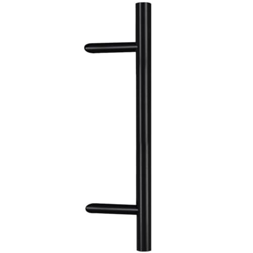WeRo Haustürgriff Stangengriff mit schrägen Stützen schwarz Feinstruktur RAL 9005 Länge L:1200 Achsmaß B:900mm