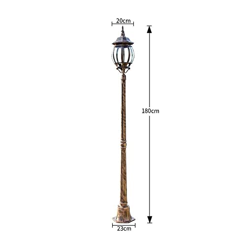 Farola exterior de aluminio resistente al agua con cristal Victoria y base E27 8