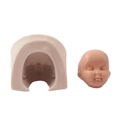 Molde de cara unicional - Molde de cabeza de muñeca de silicona | Herramienta de decoración de arcilla humana realista, postres de chocolate hecho a mano Pudding accesorio para hornear de