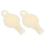 Cabilock Universeller Schlüssel aus ABS 2 Stück mit Lochdesign zum Einfachen Aufhängen und Austausch Beige Stilvoll und Praktisch für Toilettenpapierhalter und Papiertuchspender für
