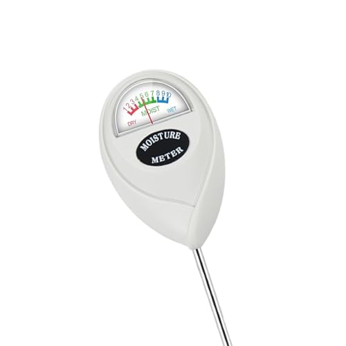 Hathdia Soil Moisture Meter, Plant Water Meter Soil Meter Moisture Sensor Hygrometer for Indoor Outdoor Plant Care,No Battery Needed(White)