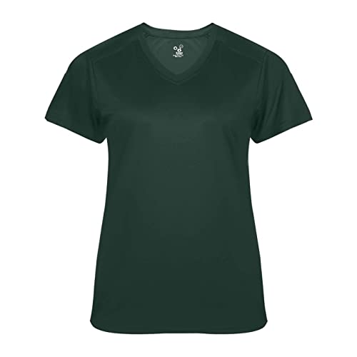 Badger Sports Ultimate Ladies' V-Neck Tee Forest Green 2X-Large