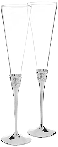 Vera Wang Wedgwood Love Toasting Flute Pair, 2 Count (Pack of 1), Clear #1